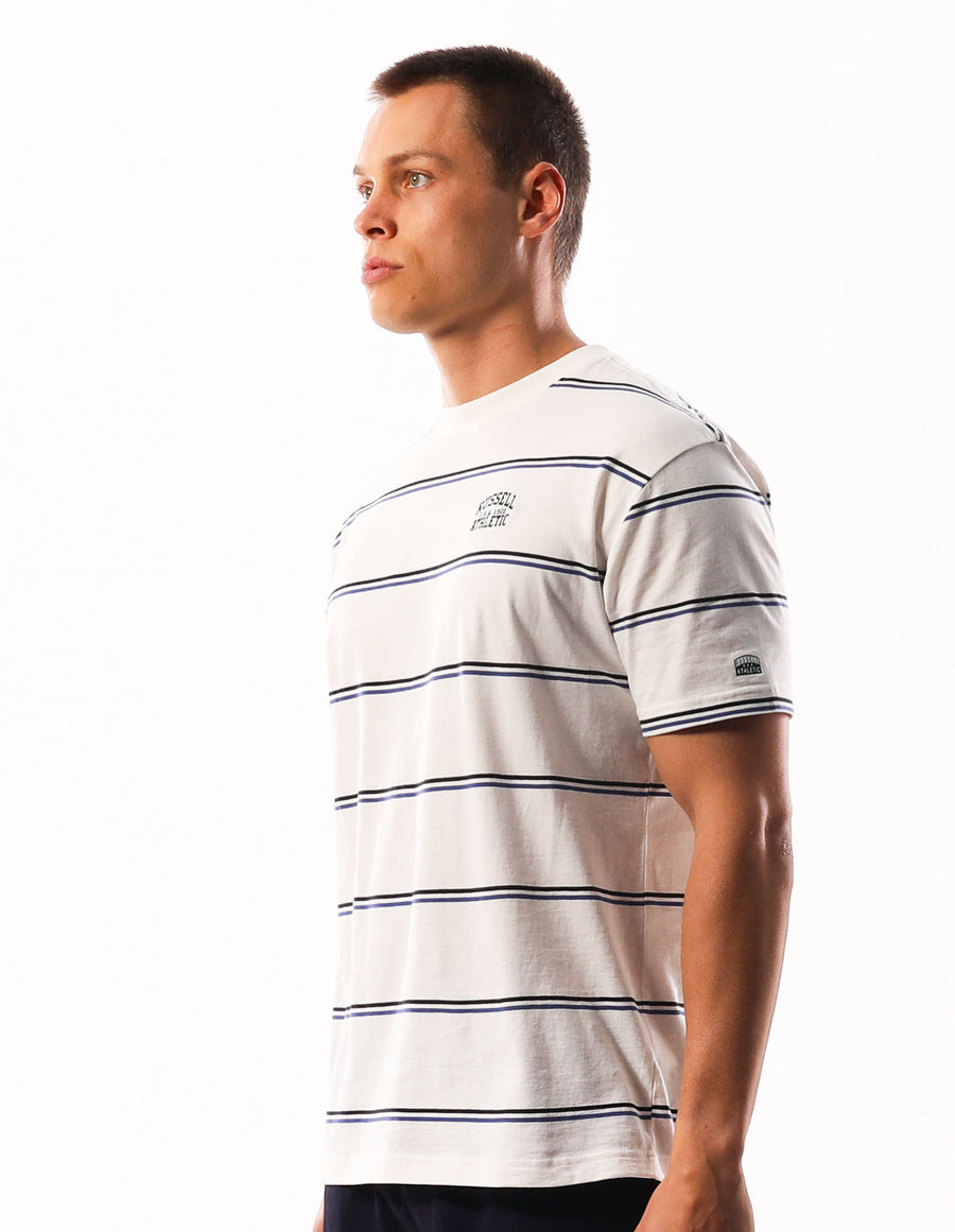 Men's Striped Arch Tee - Stardust