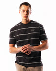 Men's Striped Arch Oversized Tee - Charcoal