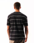 Men's Striped Arch Oversized Tee - Charcoal