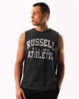 Russell Athletic Australia Men's Distressed Arch Muscle Tank - Charcoal True Since 1902