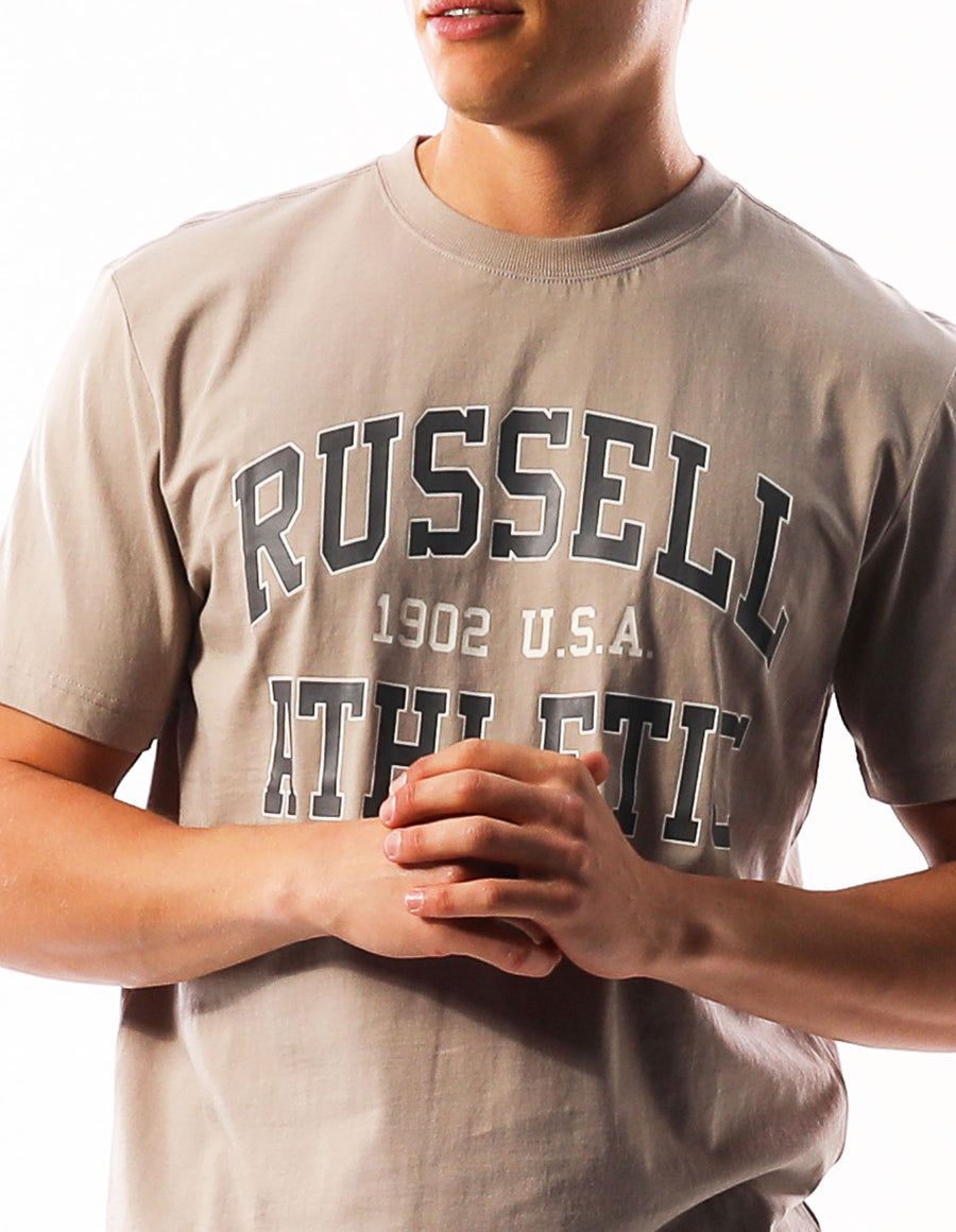 Russell Athletic Australia Men's Big Arch Stack Tee - Tannin True Since 1902