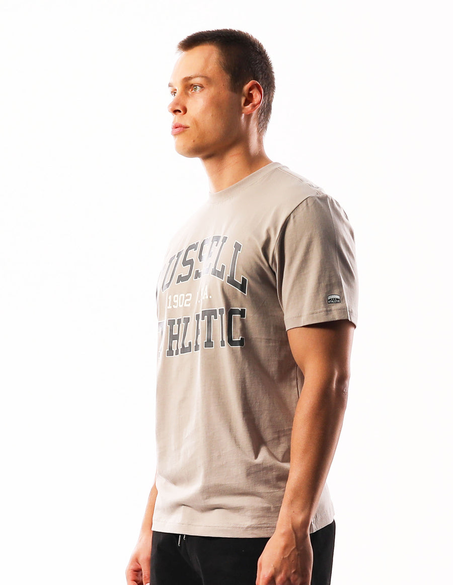 Russell Athletic Australia Men's Big Arch Stack Tee - Tannin True Since 1902