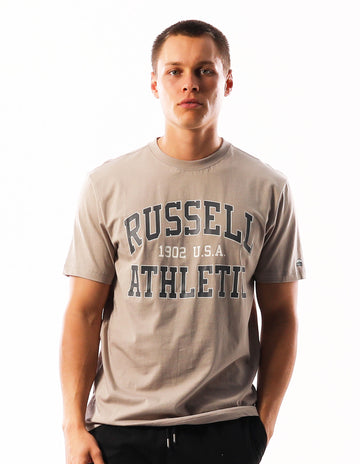 Russell Athletic Australia Men's Big Arch Stack Tee - Tannin True Since 1902