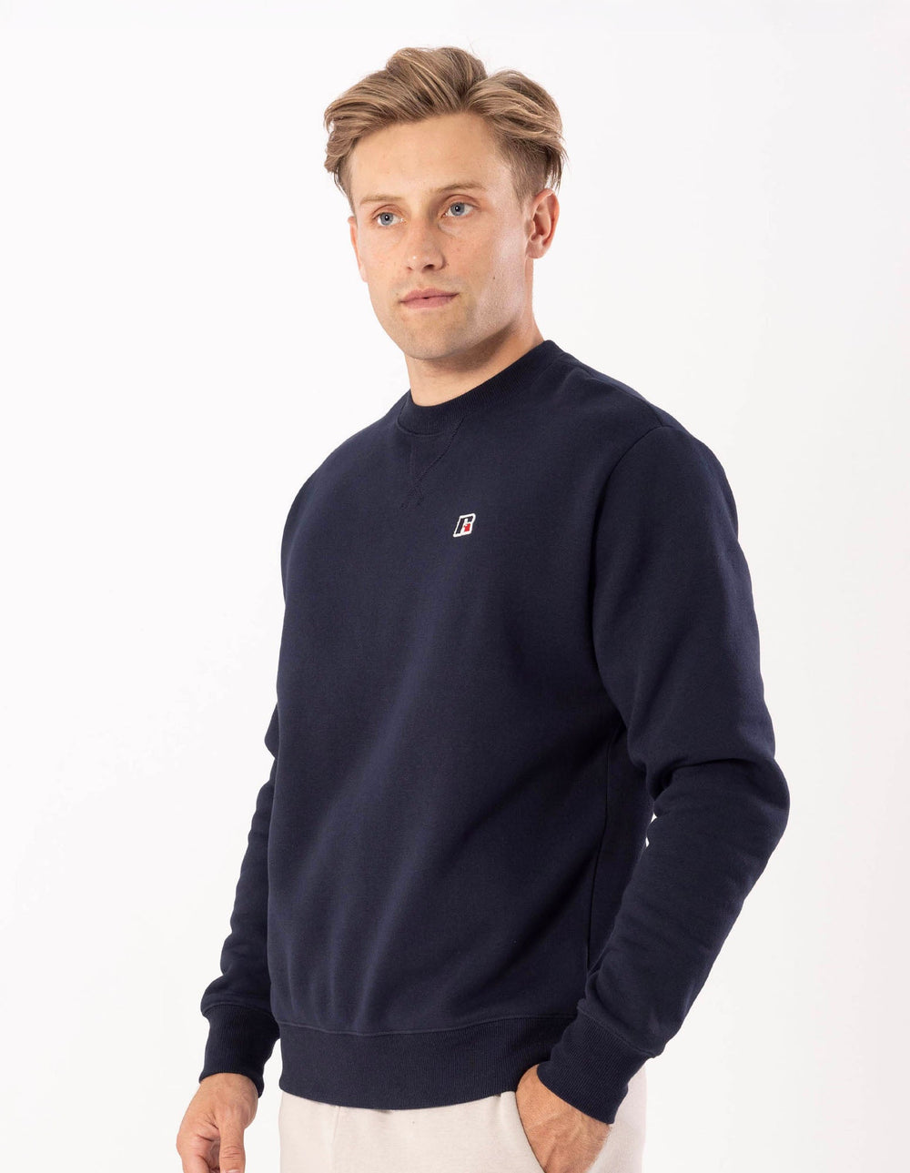 Russell Athletic Australia Men's R Logo Crew - Michigan Navy True Since 1902