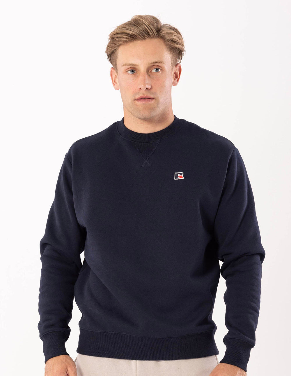 Russell Athletic Australia Men's R Logo Crew - Michigan Navy True Since 1902