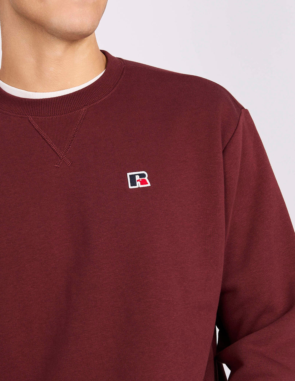 R Logo Men's Crew - Mahogany