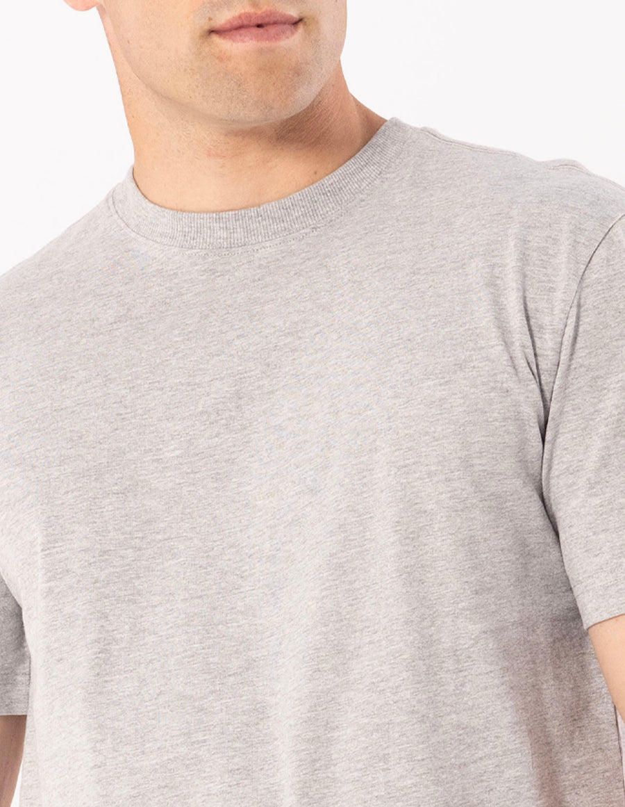 Men's Russell Blank Tee - Grey Marle - Image 5