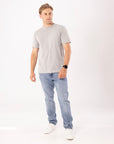 Men's Russell Blank Tee - Grey Marle - Image 1