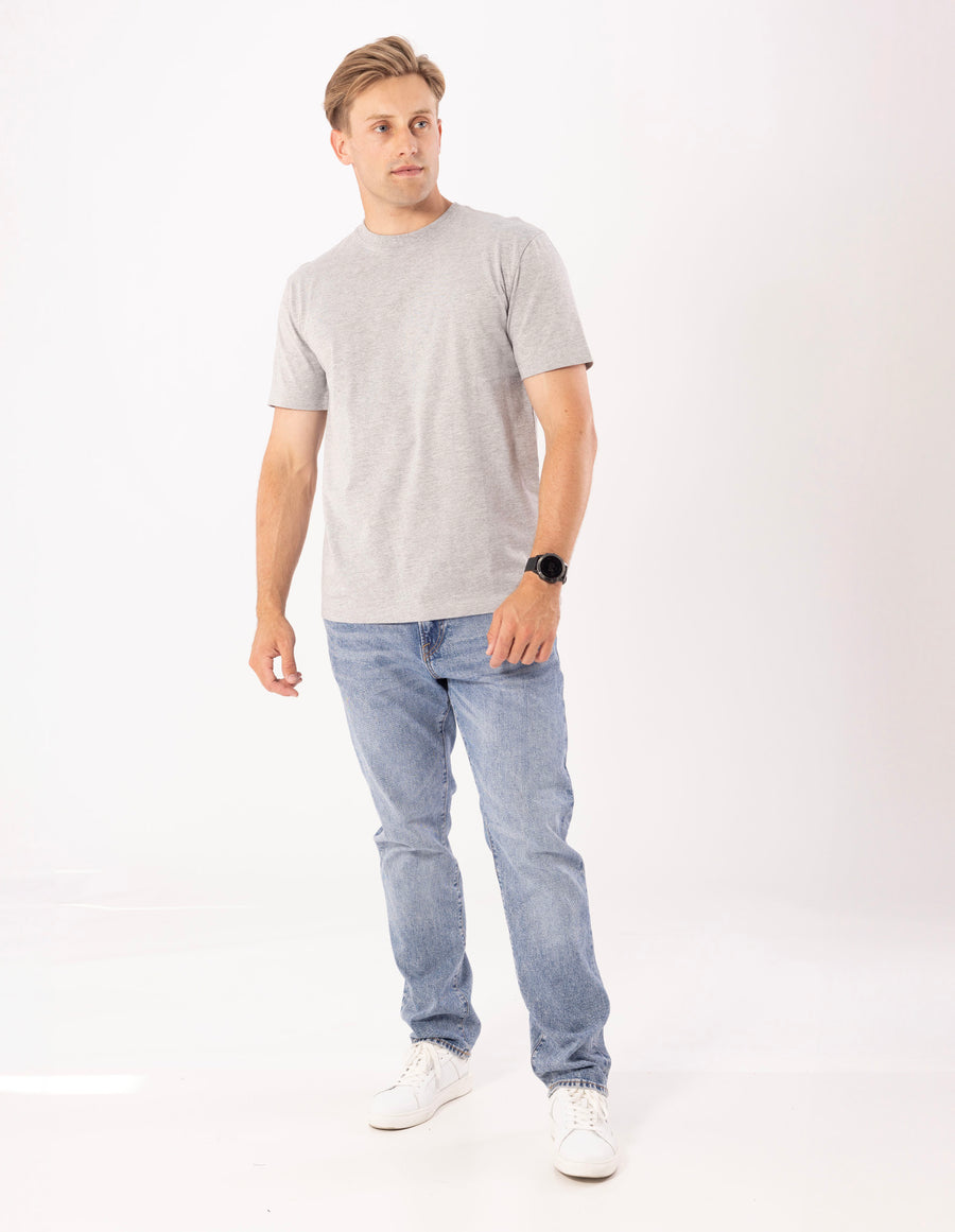 Men's Russell Blank Tee - Grey Marle - Image 1