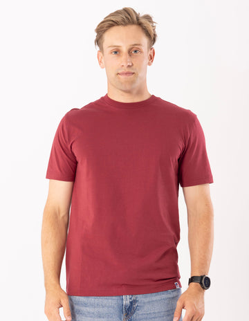 Men's Russell Blank Tee - Maroon - Image 1