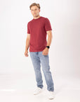 Men's Russell Blank Tee - Maroon - Image 4