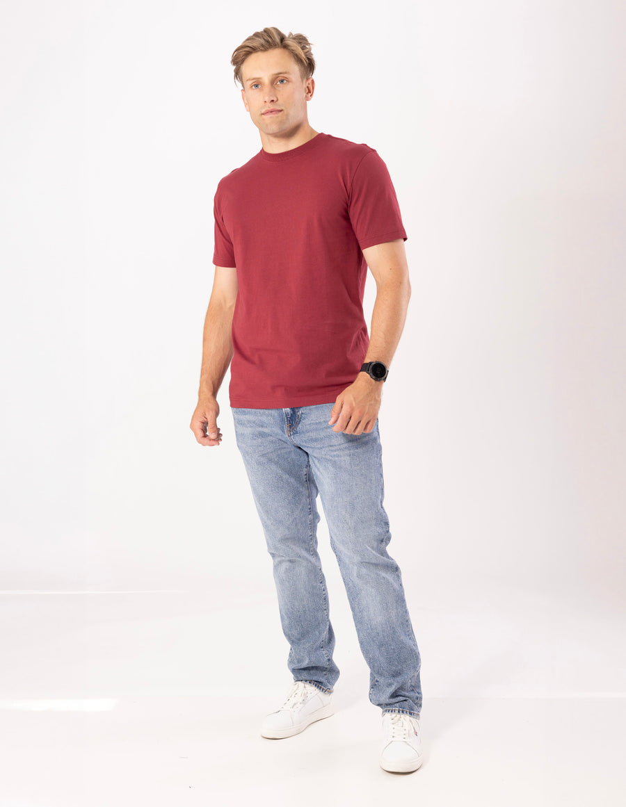 Men's Russell Blank Tee - Maroon - Image 4