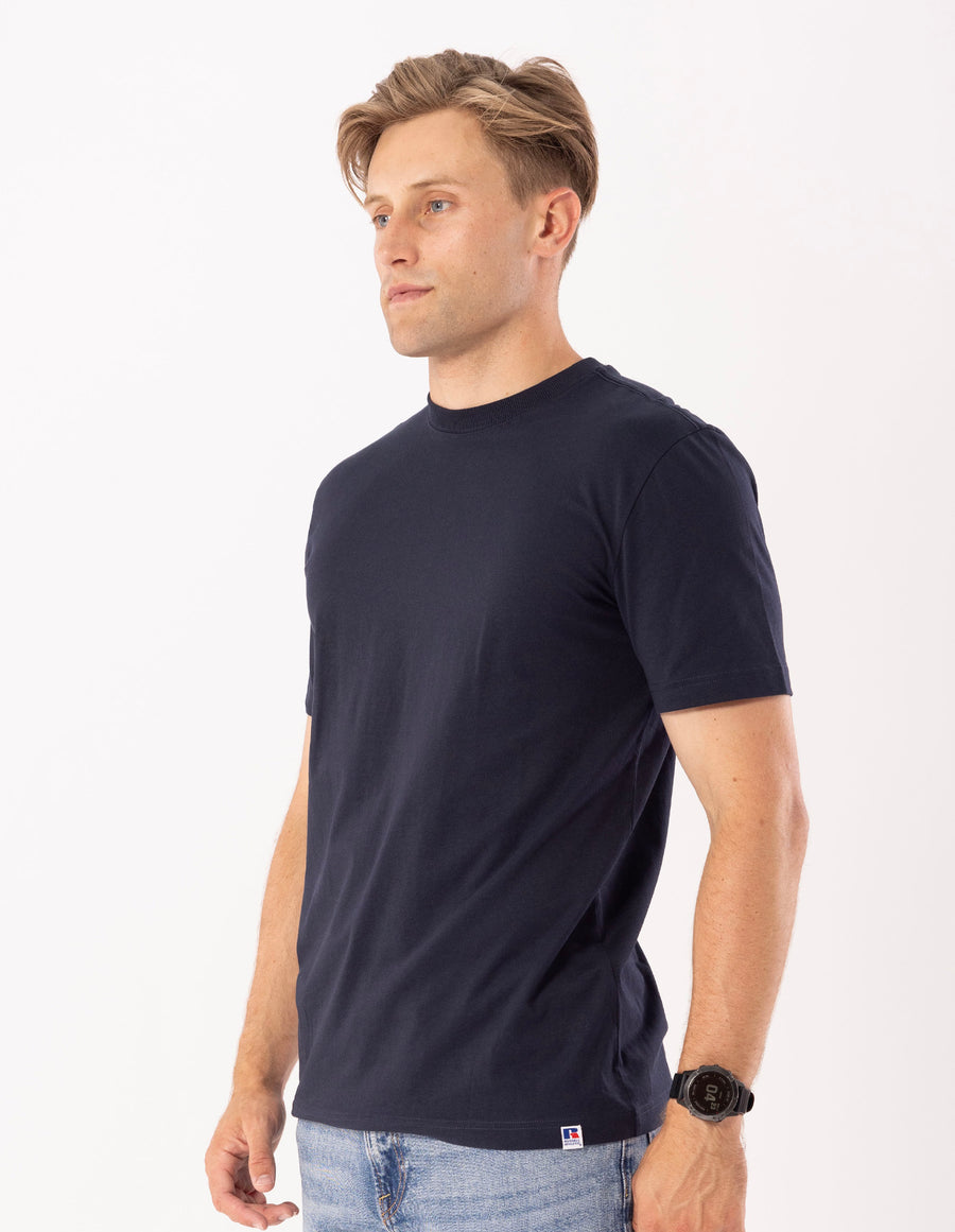 Men's Russell Blank Tee - Michigan Navy - Image 2