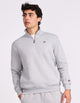 R Logo Men's Quarter Zip - Grey Marle