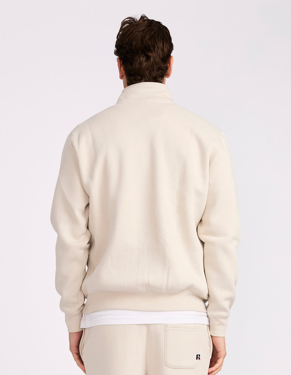 Russell Athletic Australia R Logo Men's Quarter Zip - Stone True Since 1902