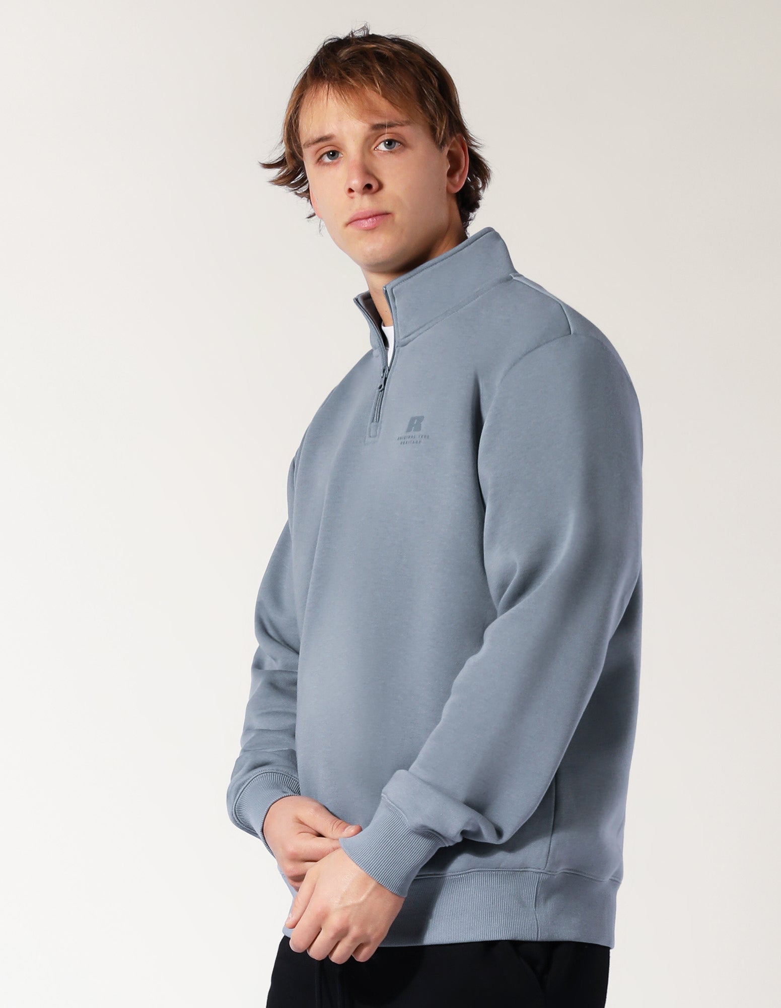 Brooklyn Men's Quarter Zip - Ash