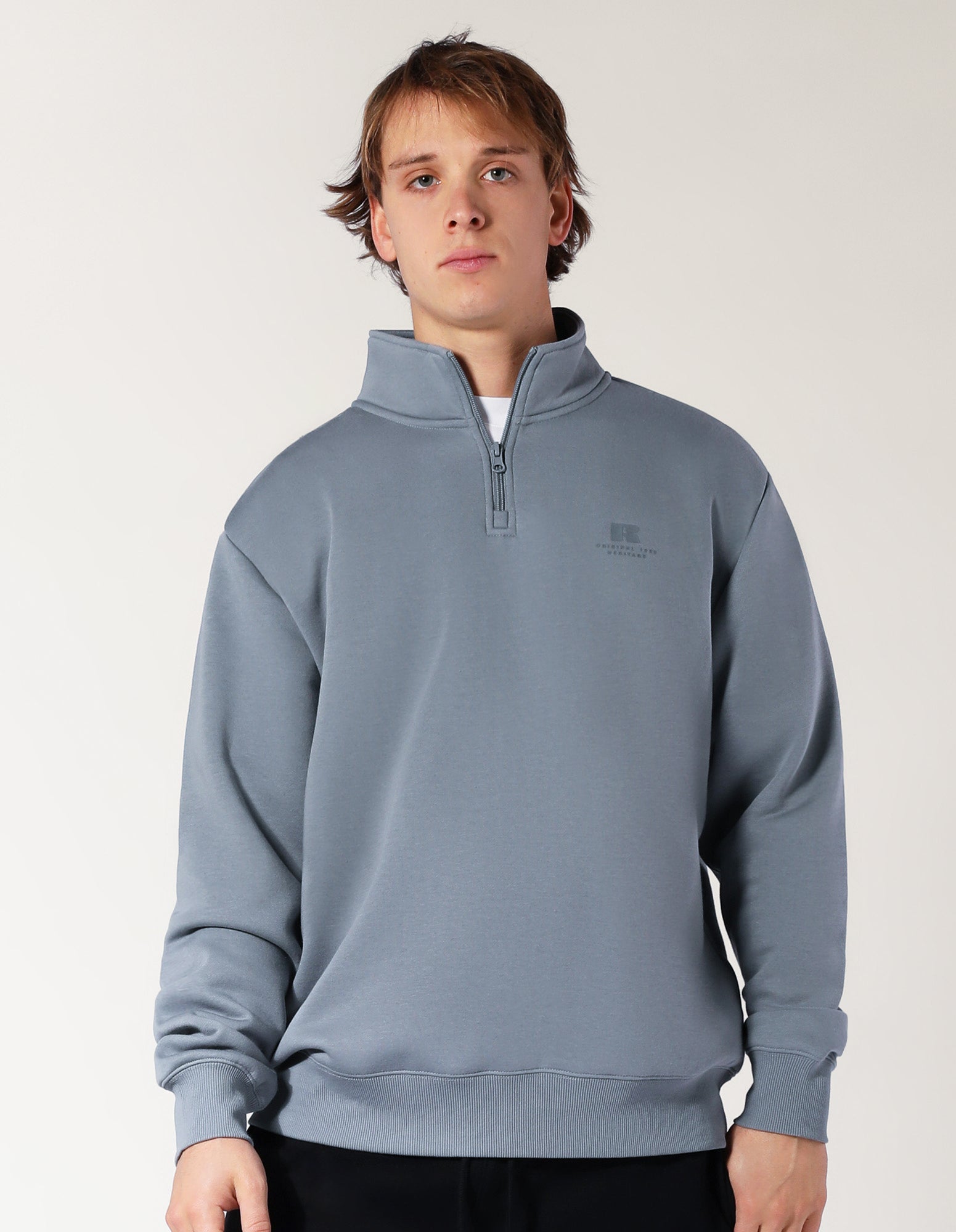 Brooklyn Men's Quarter Zip - Ash