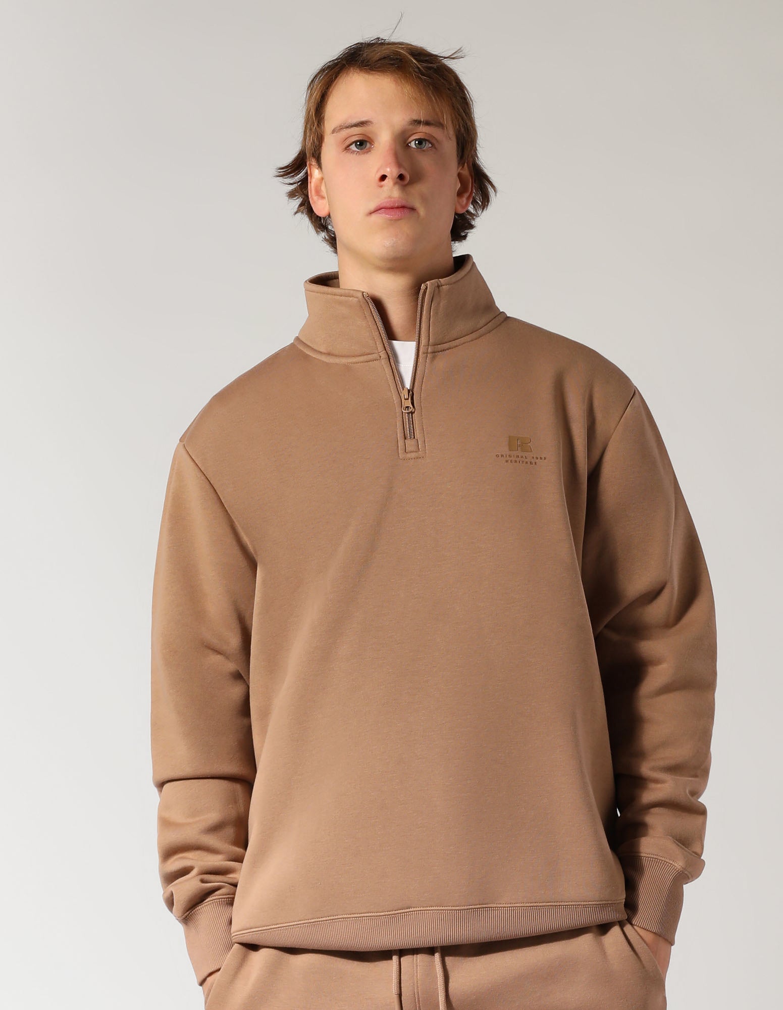 Brooklyn Men's Quarter Zip - Caramel