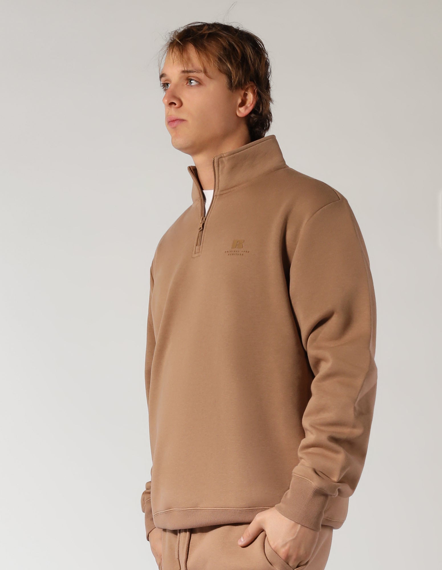 Brooklyn Men's Quarter Zip - Caramel
