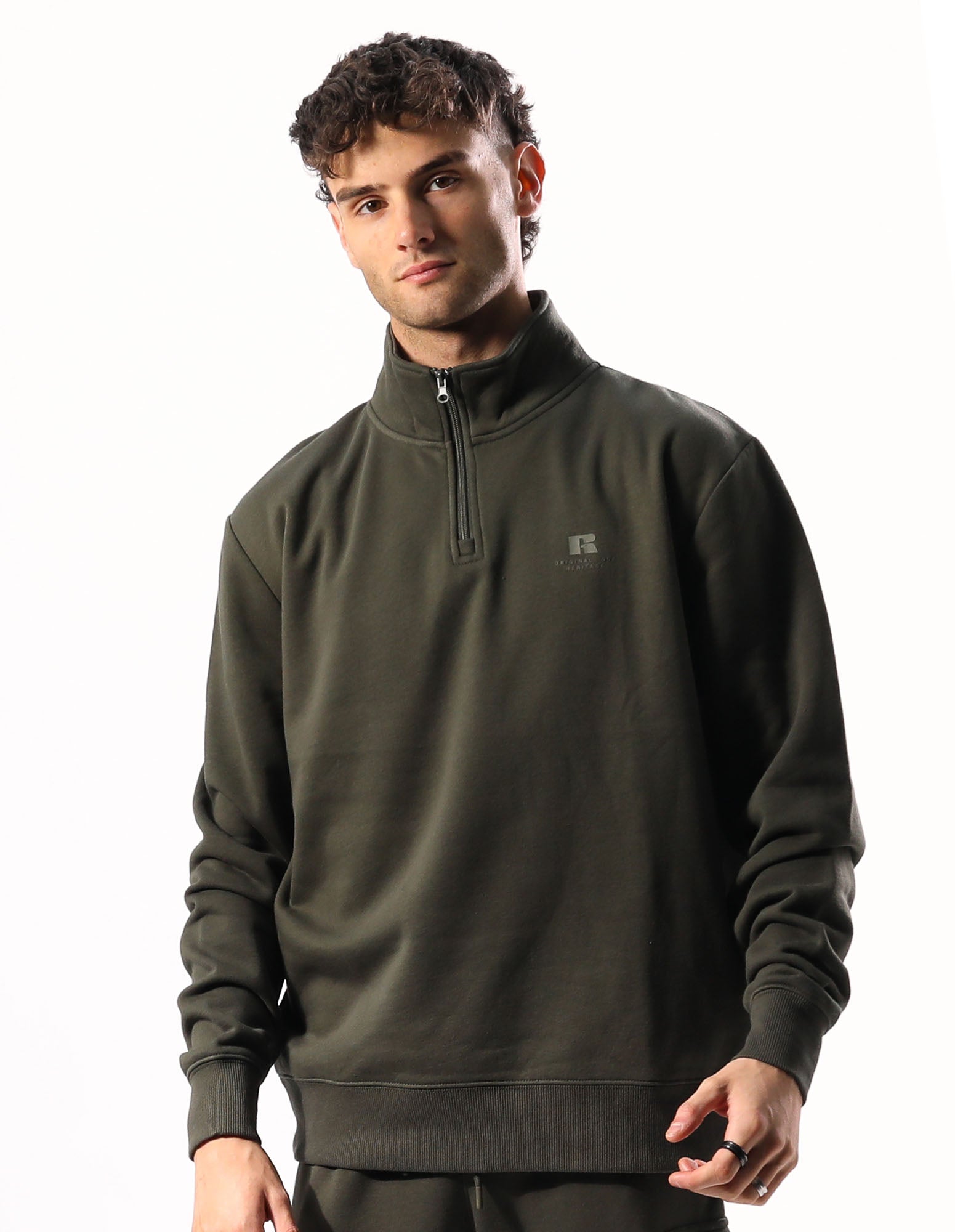 Brooklyn Men's Quarter Zip - Olive
