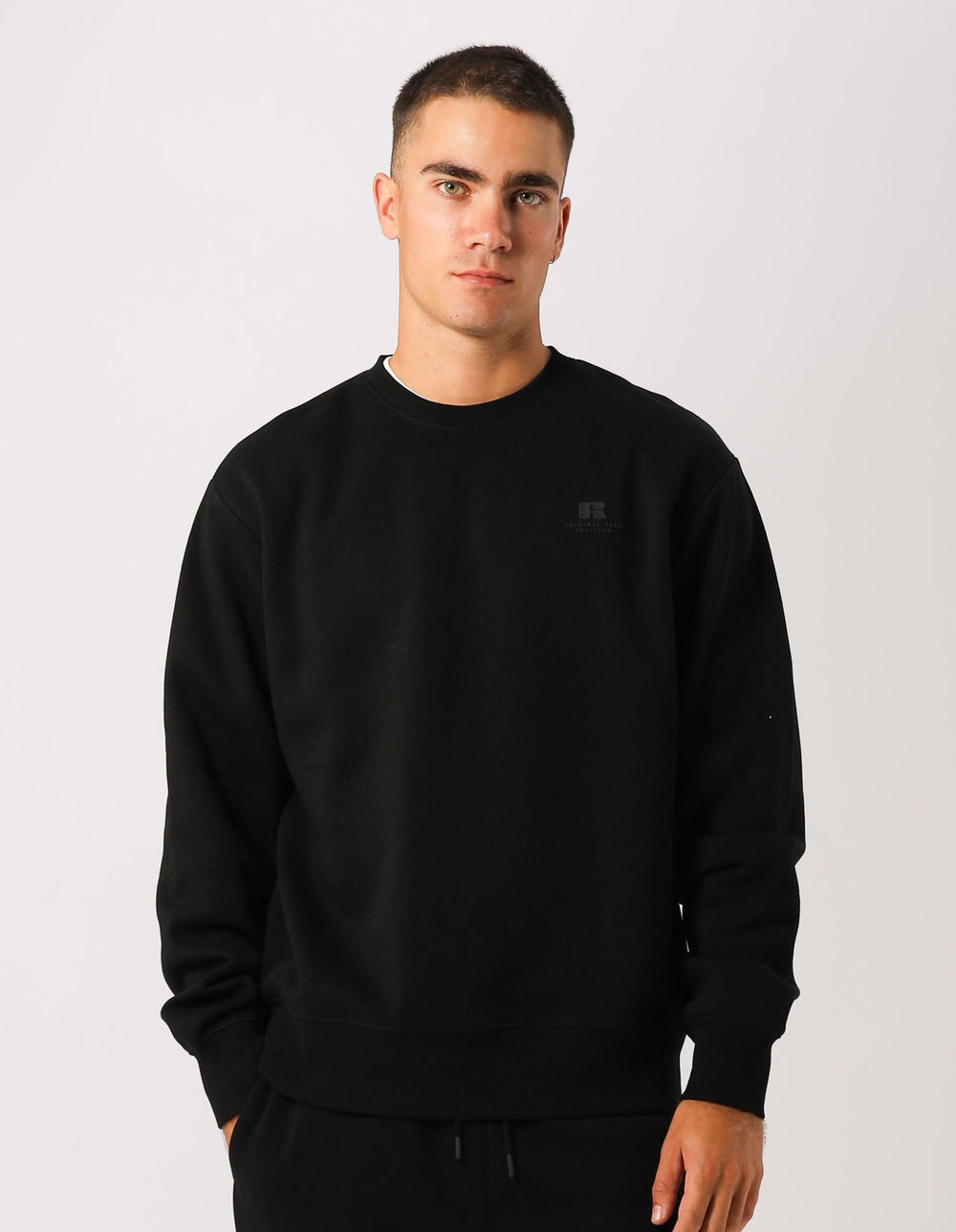 Russell Athletic Australia Men's Brooklyn Crew - Black True Since 1902