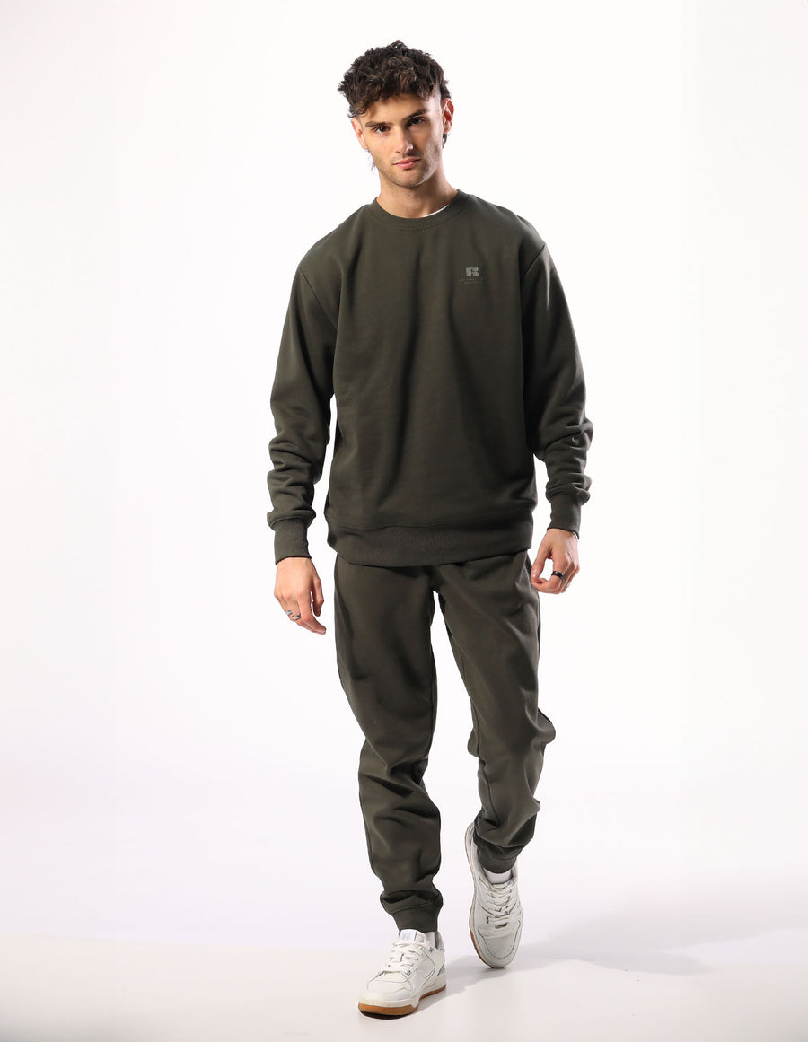 Russell Athletic Australia Men's Brooklyn Crew - Olive True Since 1902