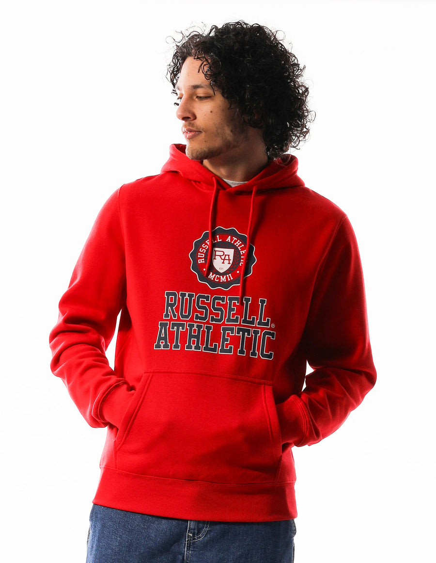 Russell Athletic Australia Men's Great Seal Hoodie - Ember Red True Since 1902