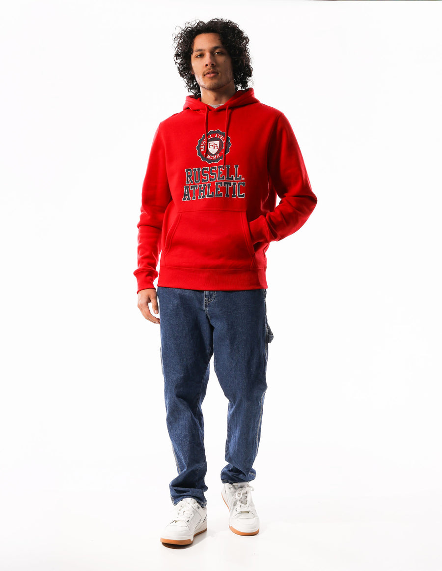 Russell Athletic Australia Men's Great Seal Hoodie - Ember Red True Since 1902