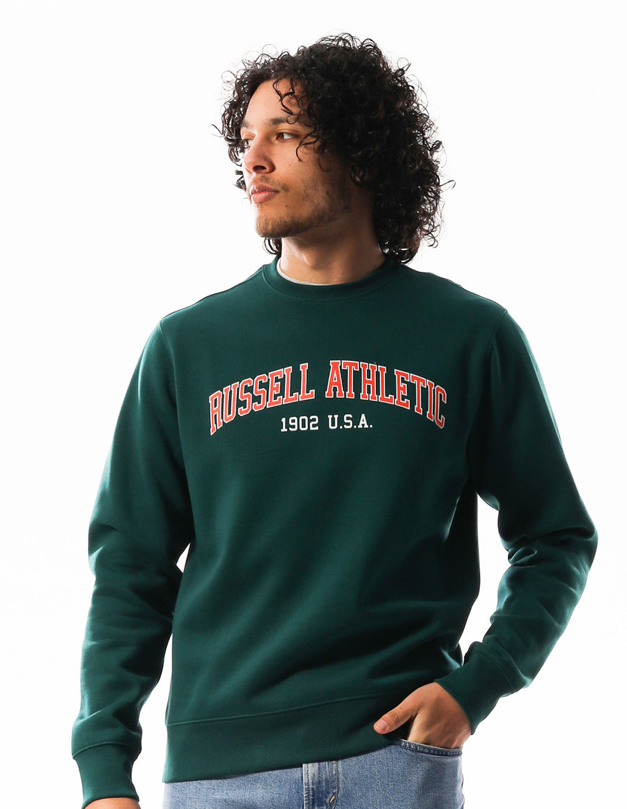 Russell Athletic Australia Men's Big Arch 2 Tone Crew - Celtic Green True Since 1902