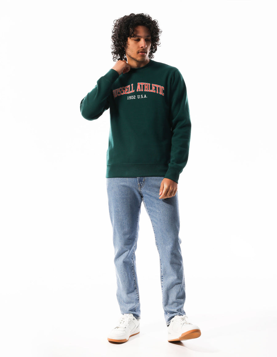 Russell Athletic Australia Men's Big Arch 2 Tone Crew - Celtic Green True Since 1902