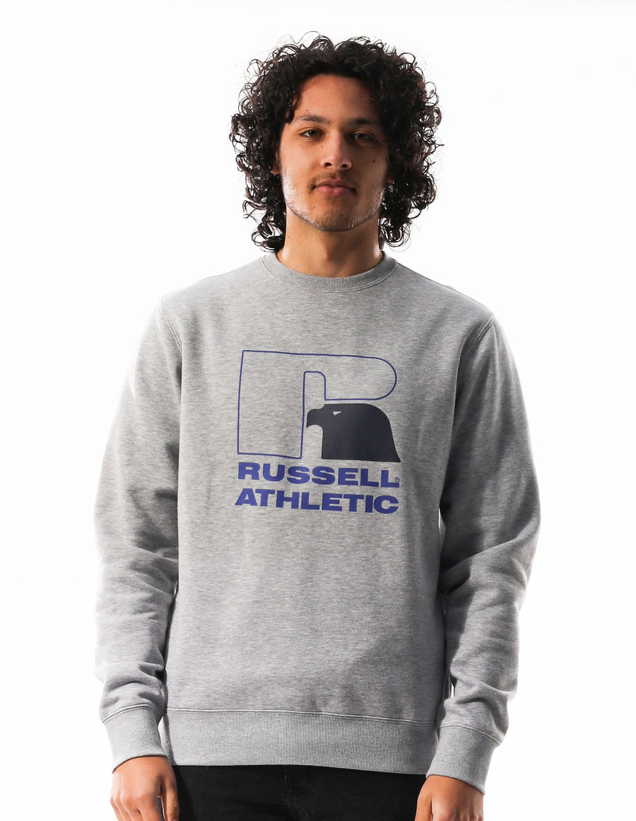 Men's Eagle Outline Crew - Grey Marle - Image 1