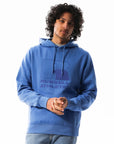 Men's Eagle Outline Hoodie - Cosmic Blue - Image 1