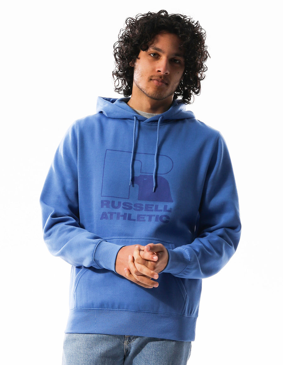 Men's Eagle Outline Hoodie - Cosmic Blue - Image 1