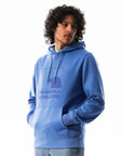 Men's Eagle Outline Hoodie - Cosmic Blue - Image 2