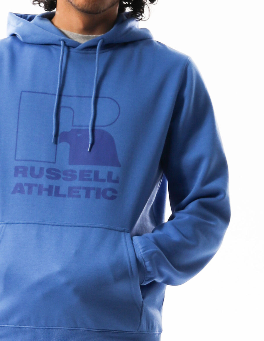 Men's Eagle Outline Hoodie - Cosmic Blue - Image 4