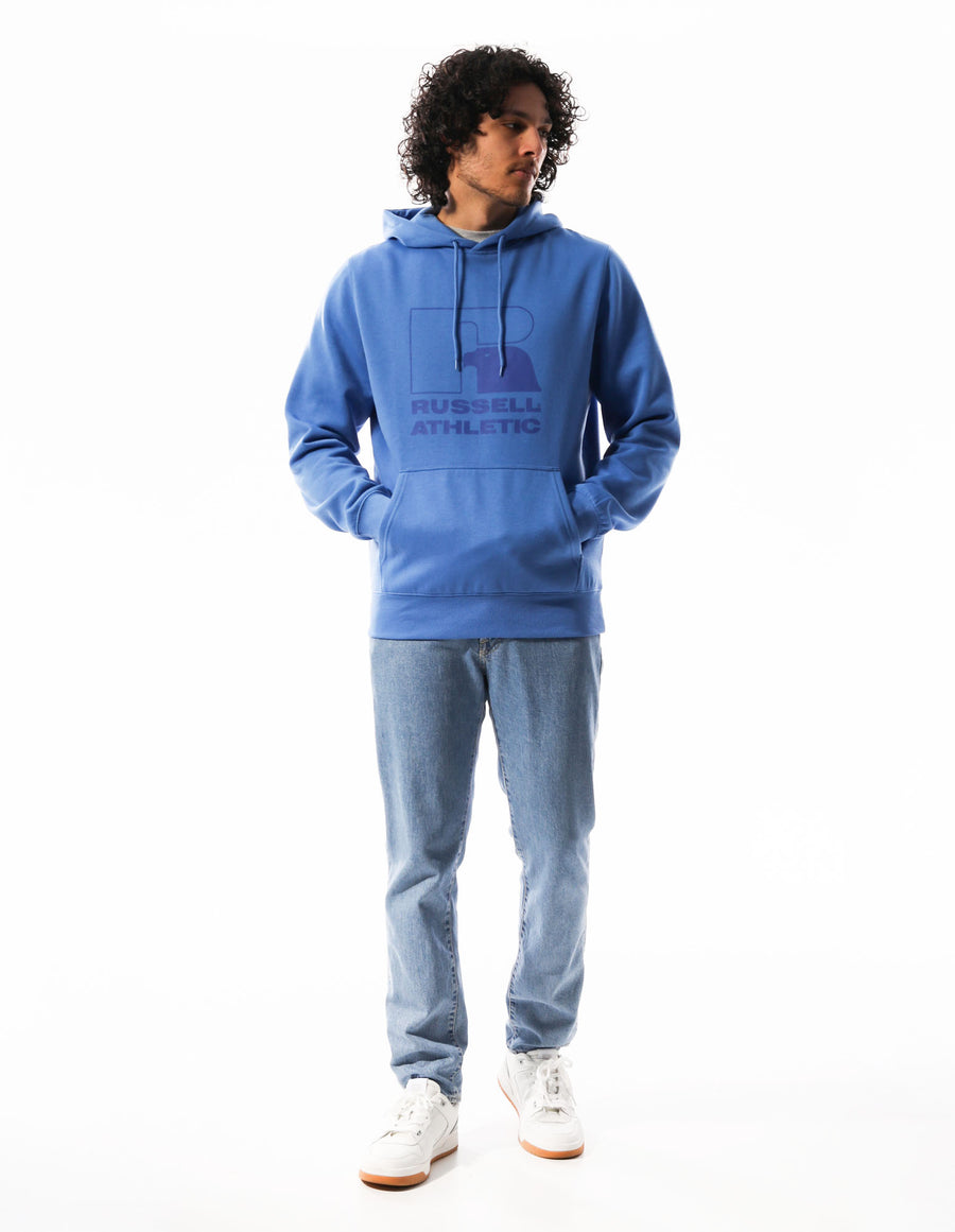 Men's Eagle Outline Hoodie - Cosmic Blue - Image 5