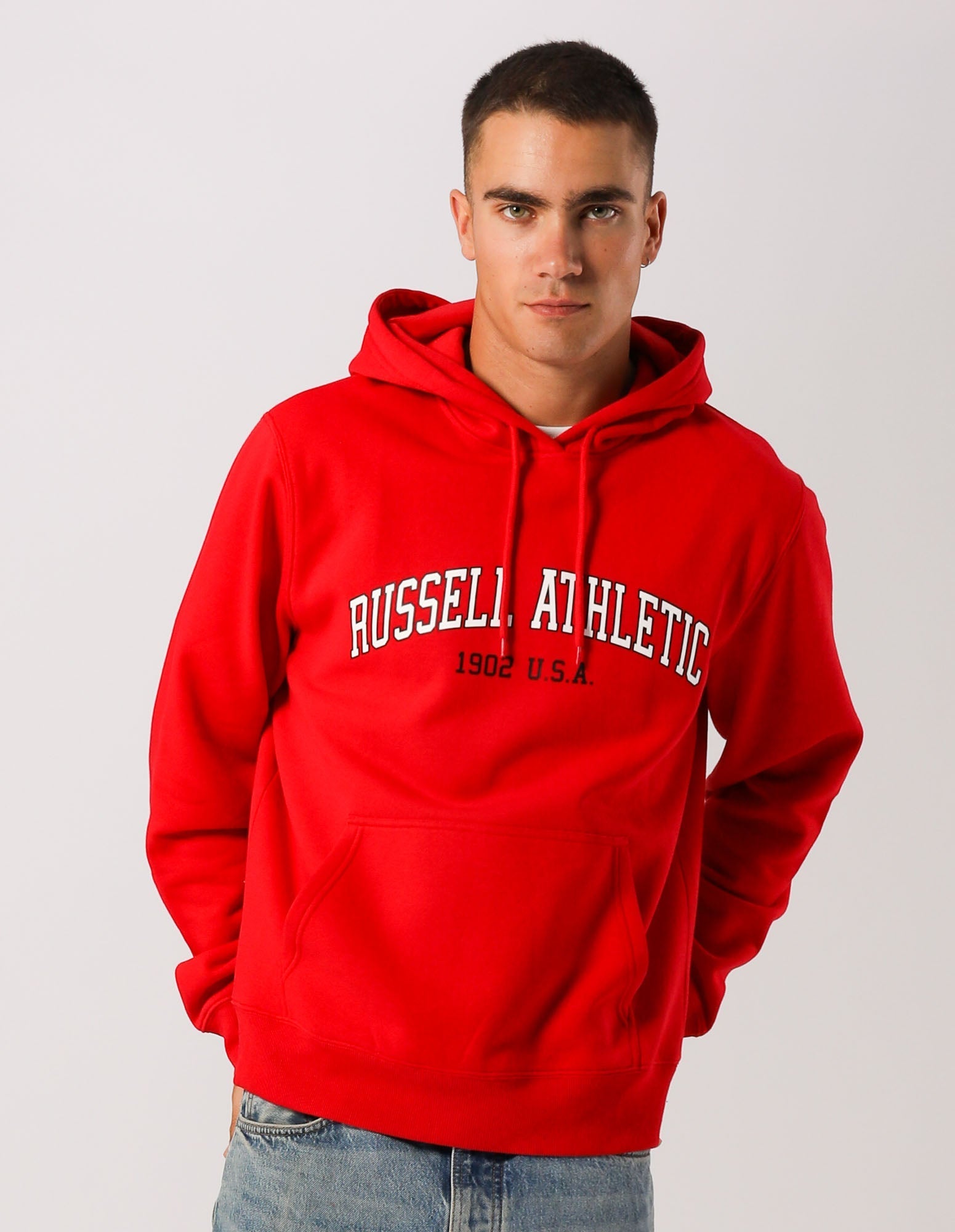 Russell Athletic Australia Men's Big Arch 2 Tone Hoodie - Ember True Since 1902