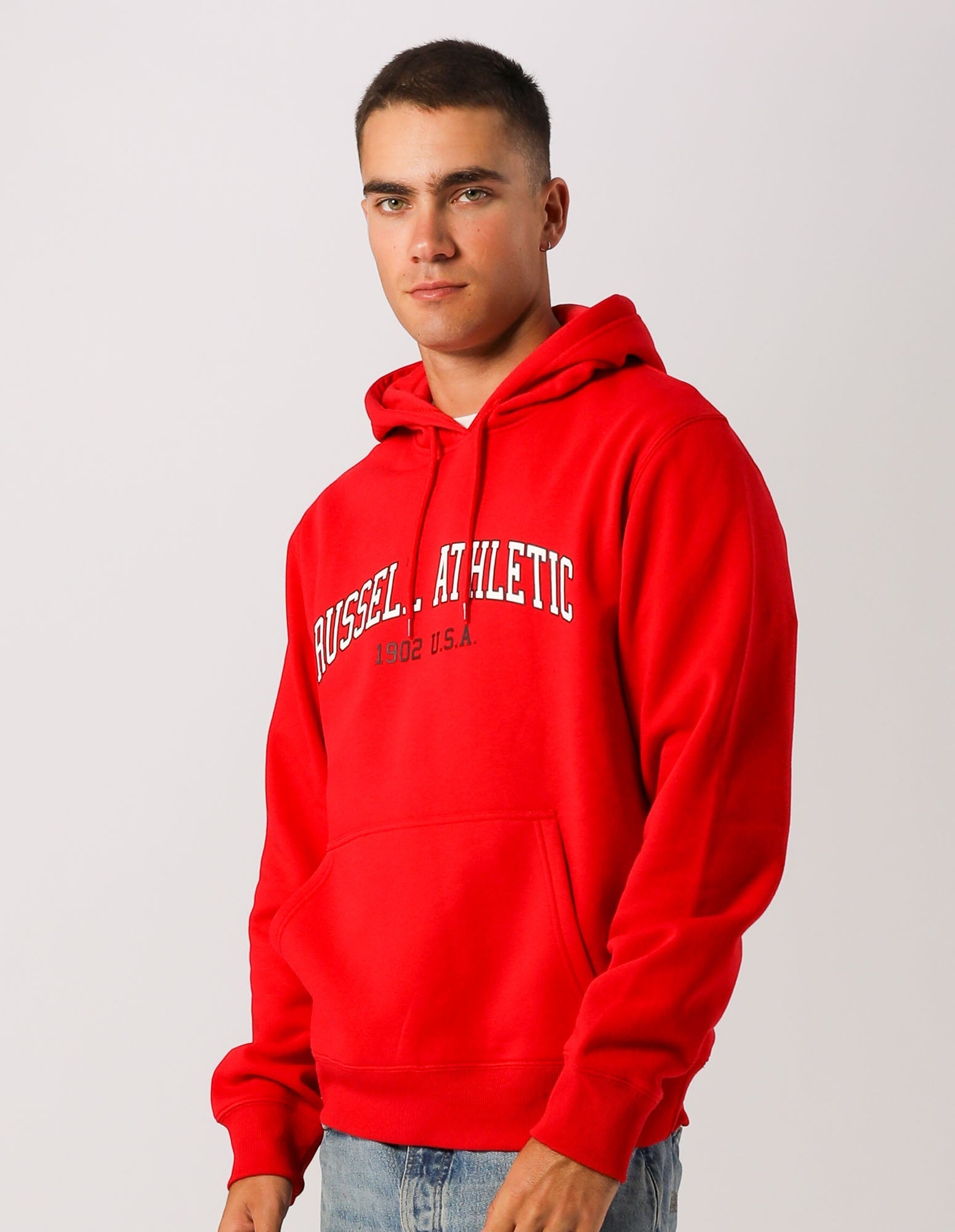 Russell Athletic Australia Men's Big Arch 2 Tone Hoodie - Ember True Since 1902
