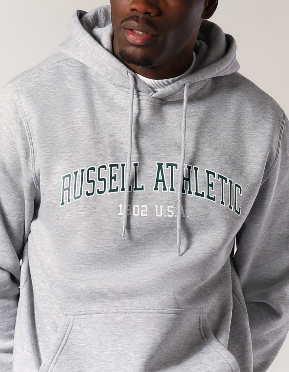 Men’s Big Arch 2 Tone Hoodie - Grey Marle
