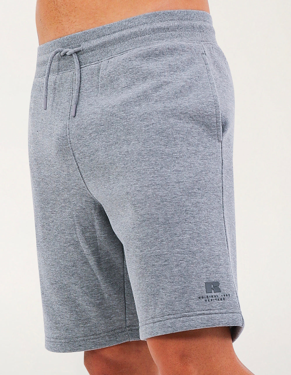 Brooklyn Loose Fit Mens Trackshort - Mid Grey Marle
