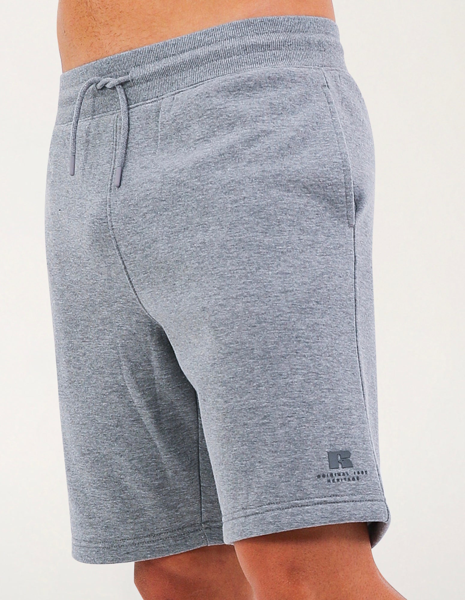 Brooklyn Loose Fit Mens Trackshort - Mid Grey Marle