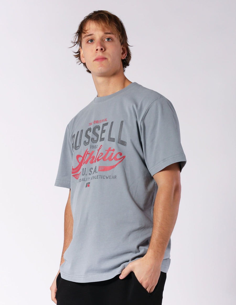Russell Athletic Australia Quality Men's Tee - Ash True Since 1902
