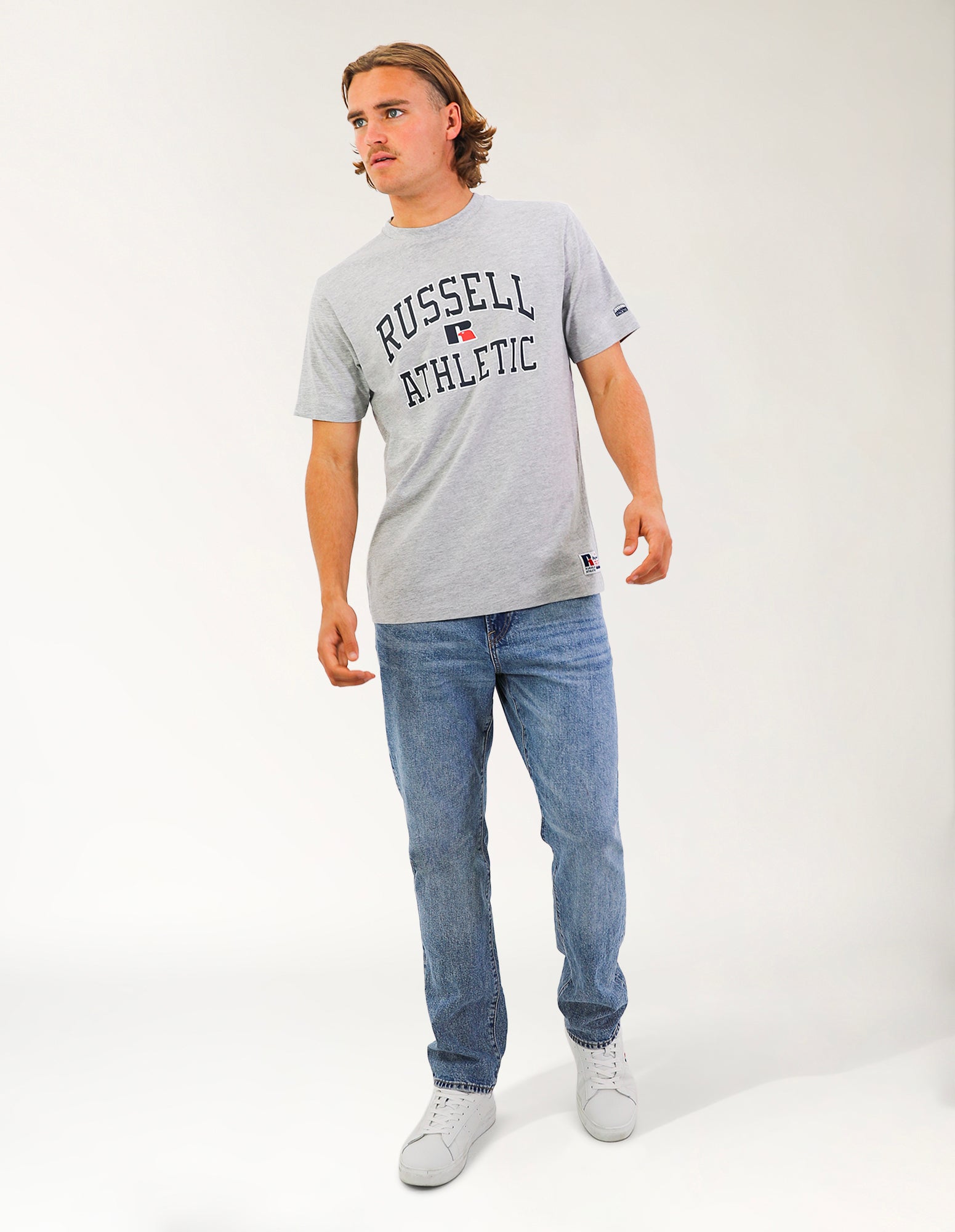 Eagle Arch Two Tone Men's Tee - Light Marle