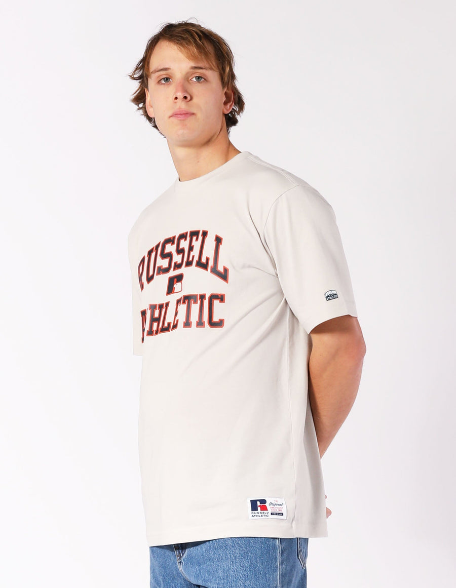Russell Athletic Australia Eagle Arch Men's Tee - Stone True Since 1902
