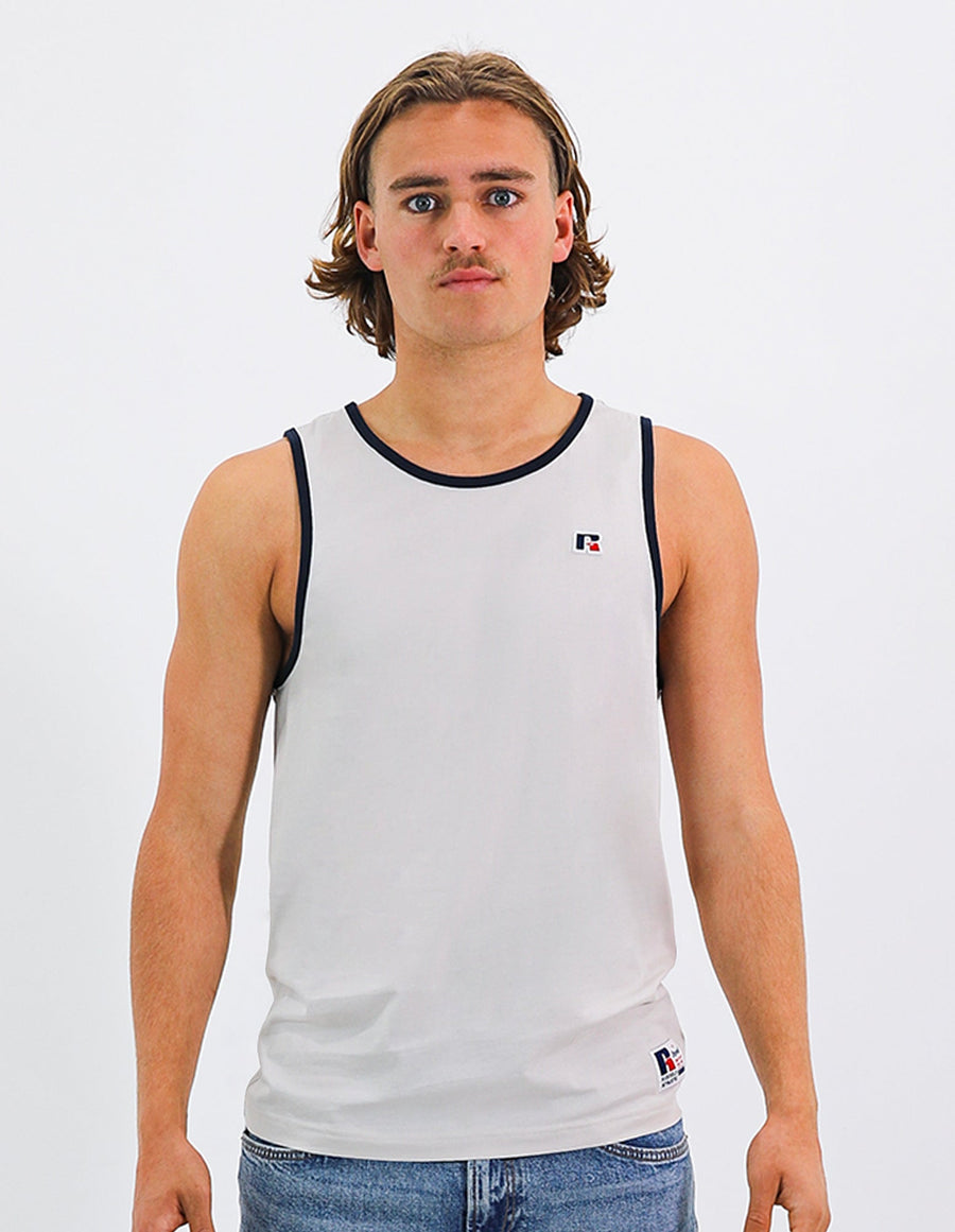 R Logo Men's Singlet - Stone