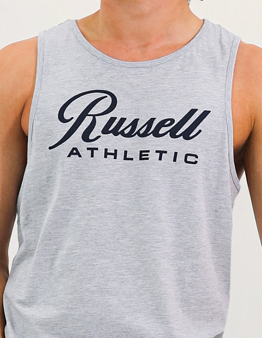 Men's Script Singlet - Light Marle