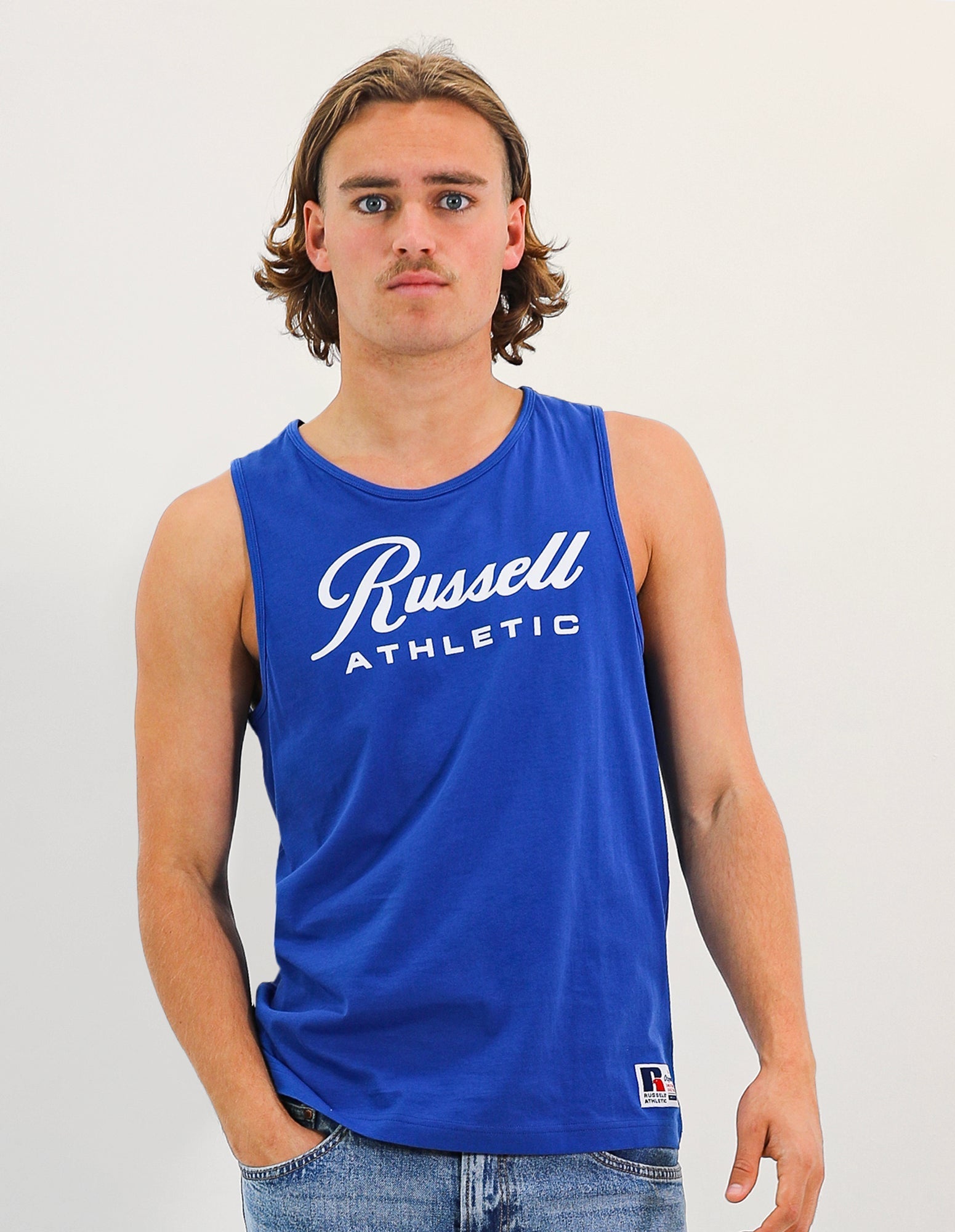 Men's Script Singlet - Pacific