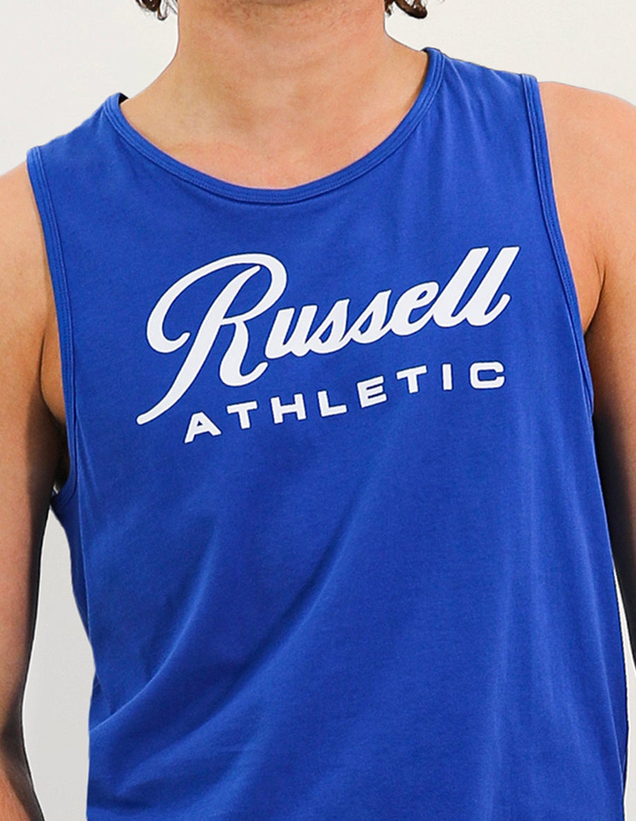 Men's Script Singlet - Pacific
