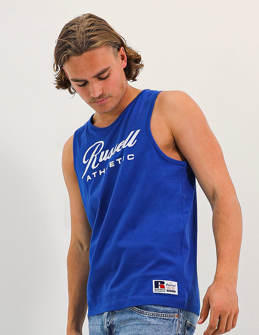 Men's Script Singlet - Pacific