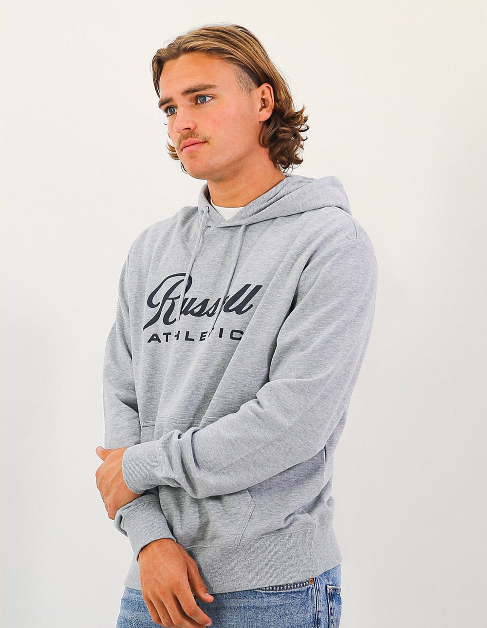 Script Men's Hoodie - Grey Marle